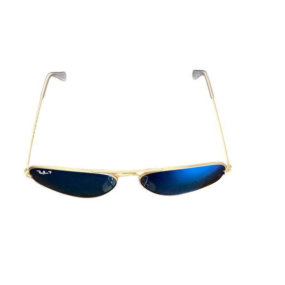 Ray-Ban Aviator Sunglasses – Gold / Blue Flash Lenses - Like new - Picture 5 of 7